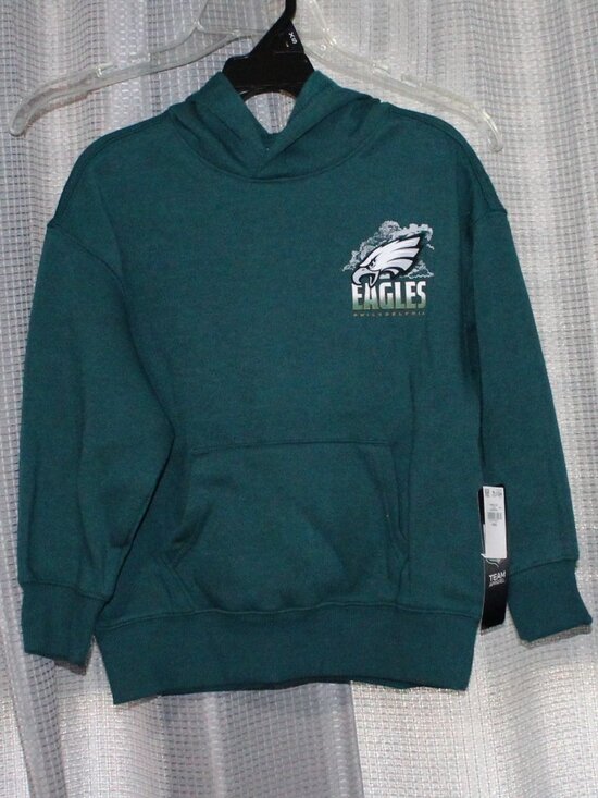 Nfl Team Other - NWT NFL Team Boys Philadelphia Eagles Pullover Hoodie Teal Green Size XS (5)
